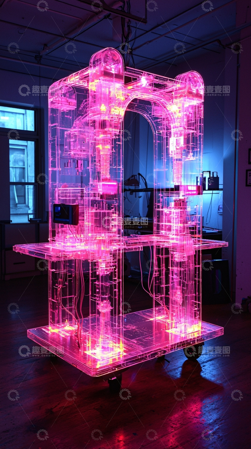 高清大图下载【趣麦麦图】透明亚克力灯光装置