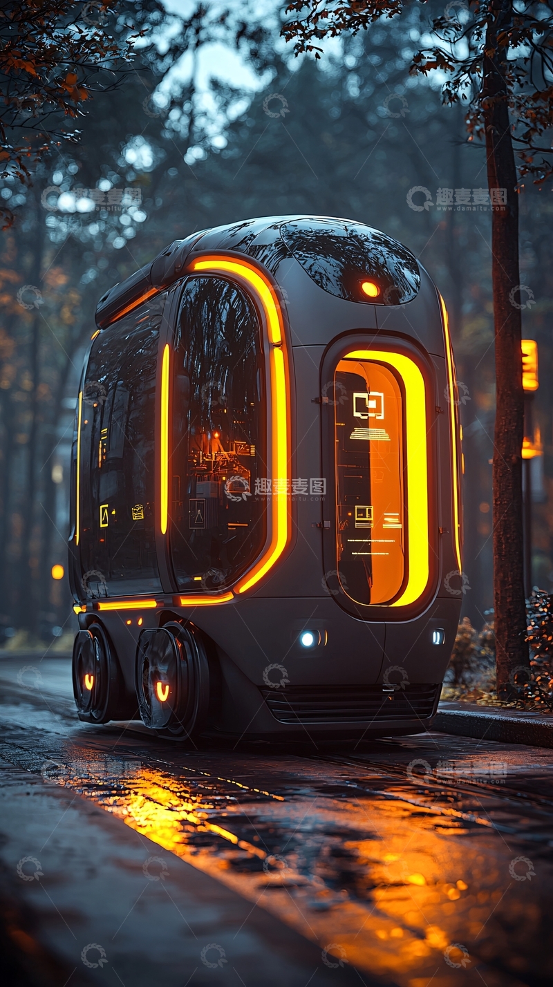 高清大图下载【趣麦麦图】未来感自动驾驶汽车