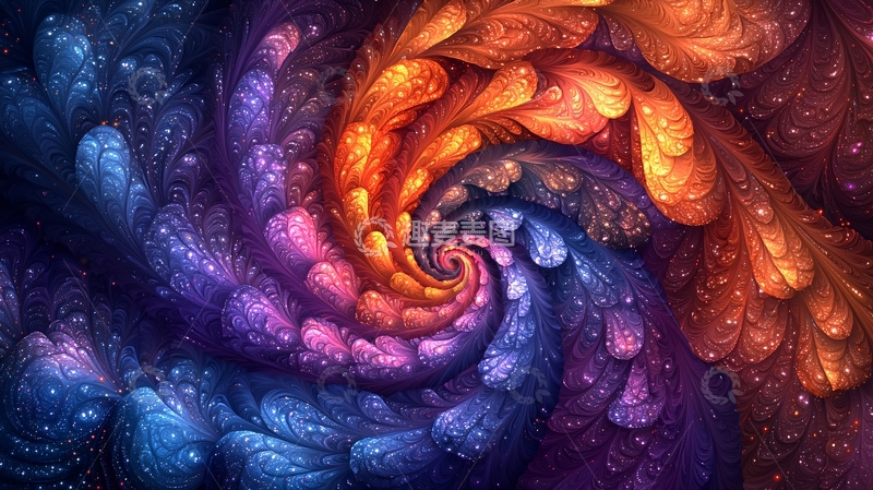 高清大图下载【趣麦麦图】彩色漩涡抽象艺术