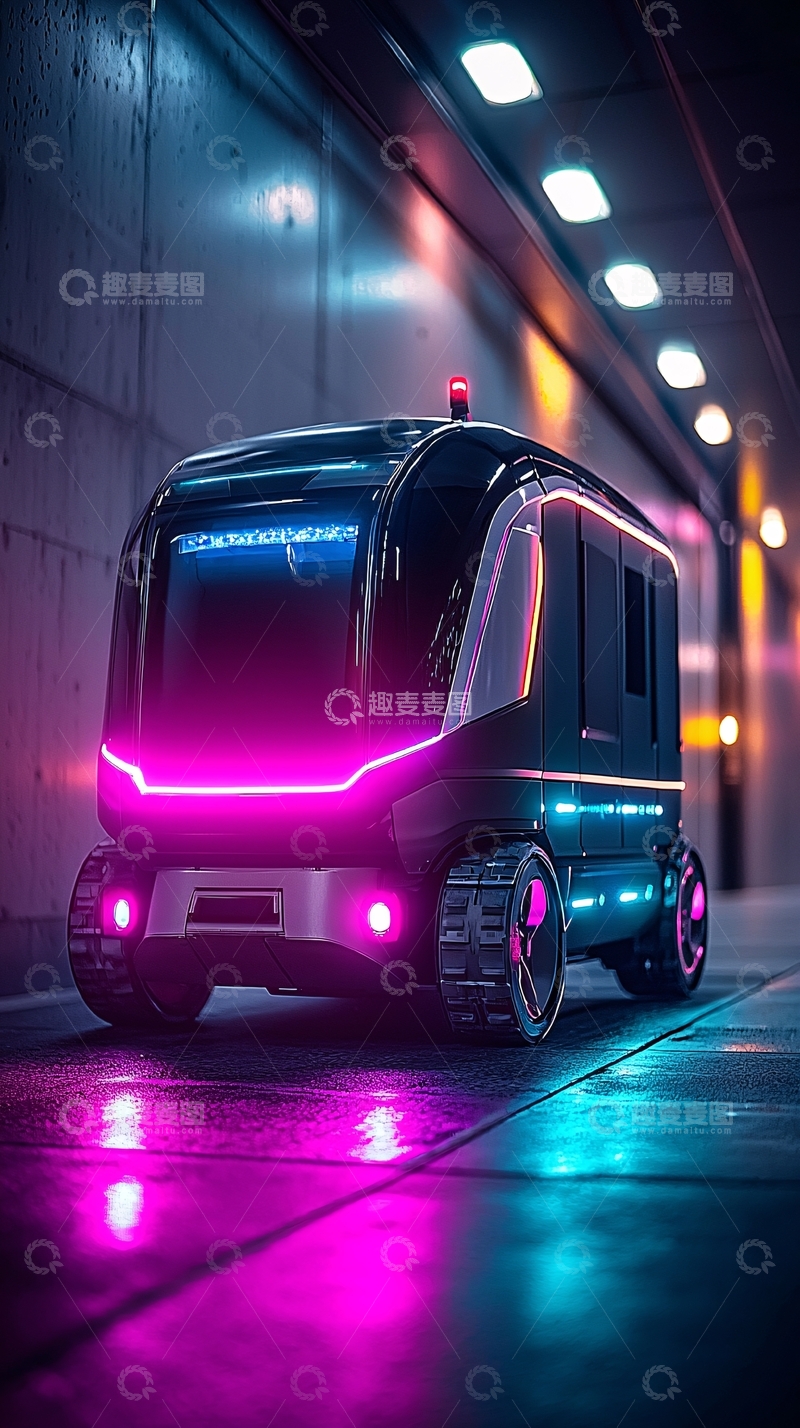 高清大图下载【趣麦麦图】未来感自动驾驶汽车
