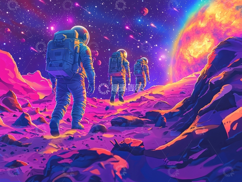 高清大图下载【趣麦麦图】太空探险