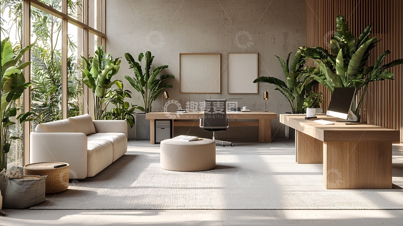 高清大图下载【趣麦麦图】现代简约风格家居办公空间
