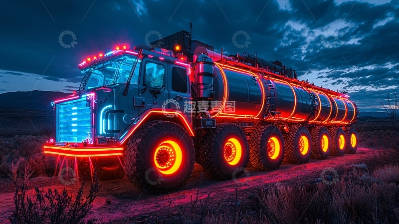 高清大图下载【趣麦麦图】炫酷灯光卡车