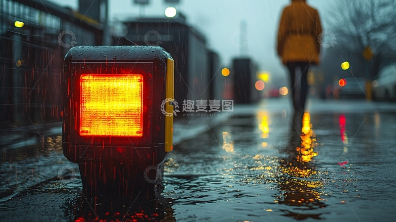 高清大图下载【趣麦麦图】-雨夜街道