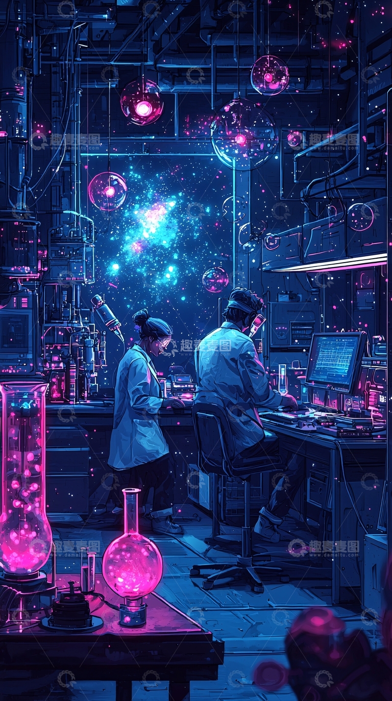 高清大图下载【趣麦麦图】科幻实验室8