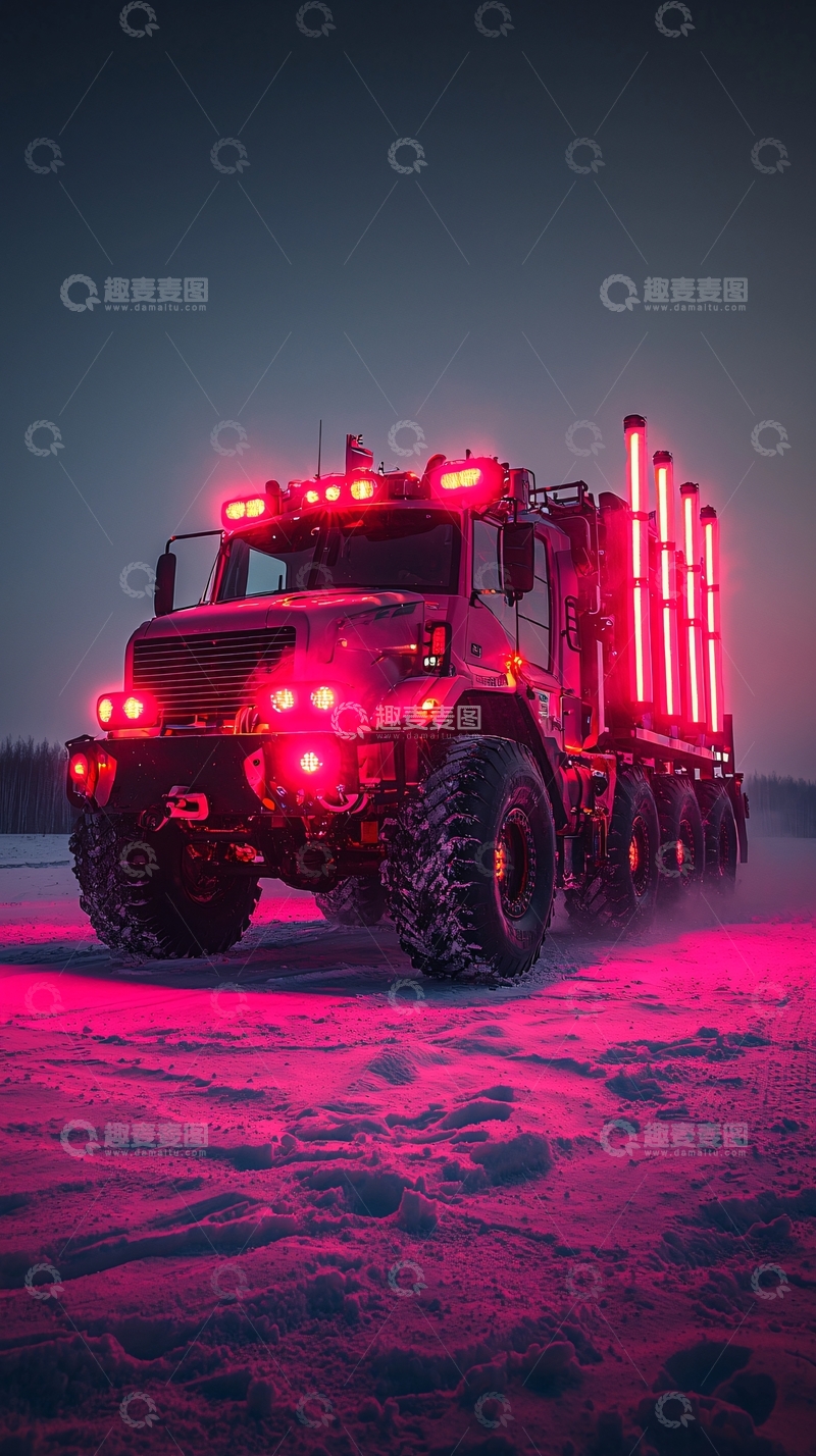 高清大图下载【趣麦麦图】粉色越野车