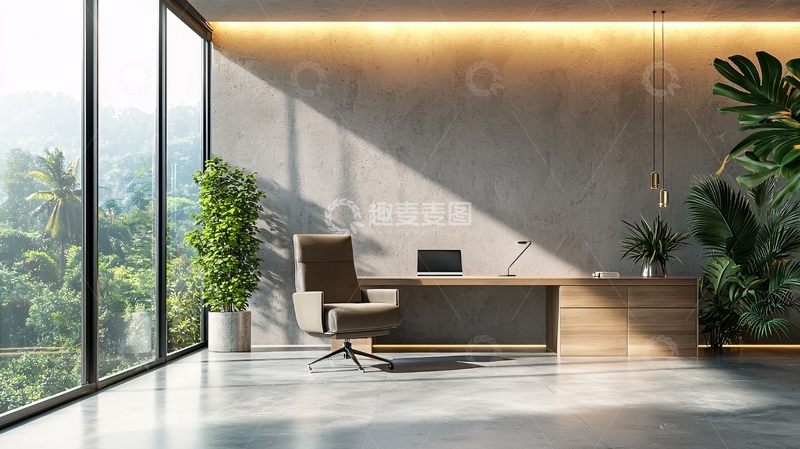 高清大图下载【趣麦麦图】极简现代风格办公空间