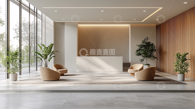 高清大图下载【趣麦麦图】现代简约大堂设计