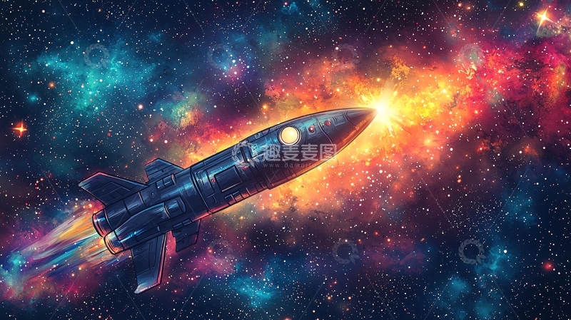 高清大图下载【趣麦麦图】宇宙飞船发射