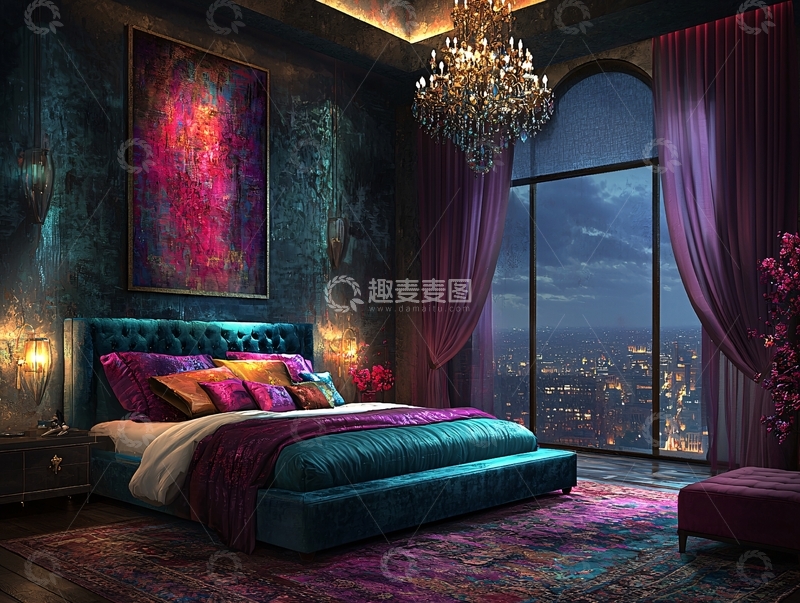 高清大图下载【趣麦麦图】奢华卧室