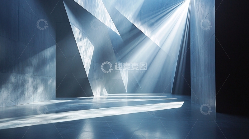 高清大图下载【趣麦麦图】光线照射下的抽象空间