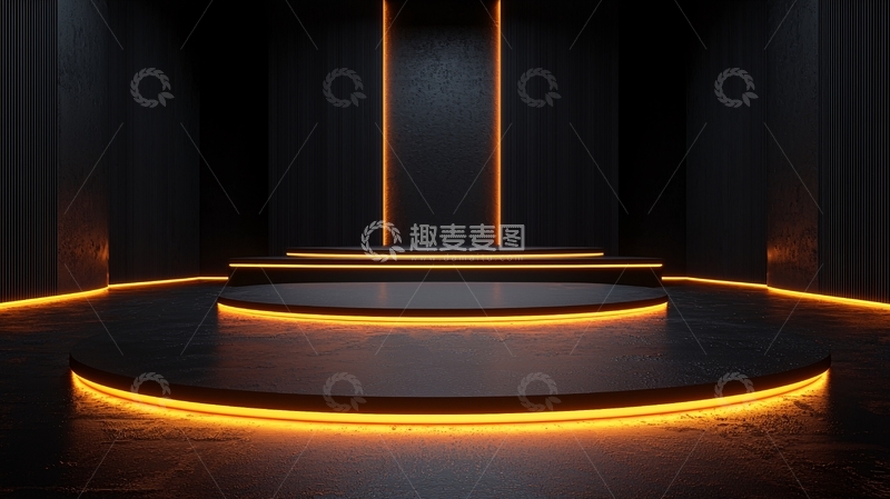 高清大图下载【趣麦麦图】暗黑系环形展示台