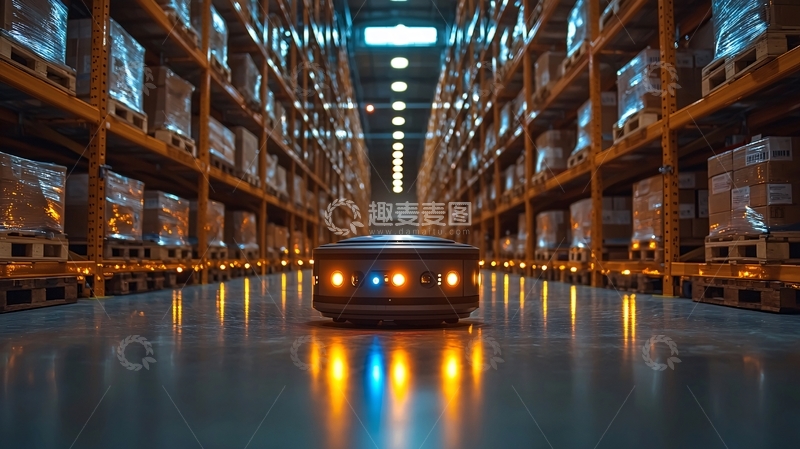 高清大图下载【趣麦麦图】仓库机器人