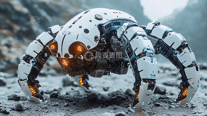 高清大图下载【趣麦麦图】未来科技蜘蛛机器人