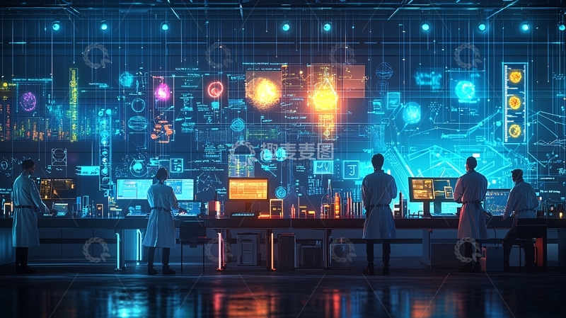 高清大图下载【趣麦麦图】未来科技感实验室