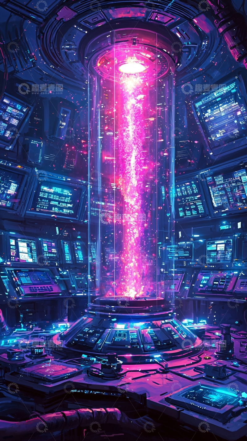 高清大图下载【趣麦麦图】科幻实验室核心设备