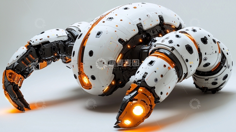 高清大图下载【趣麦麦图】白色斑点机器人