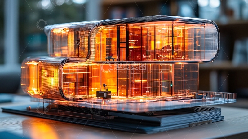 高清大图下载【趣麦麦图】透明建筑模型