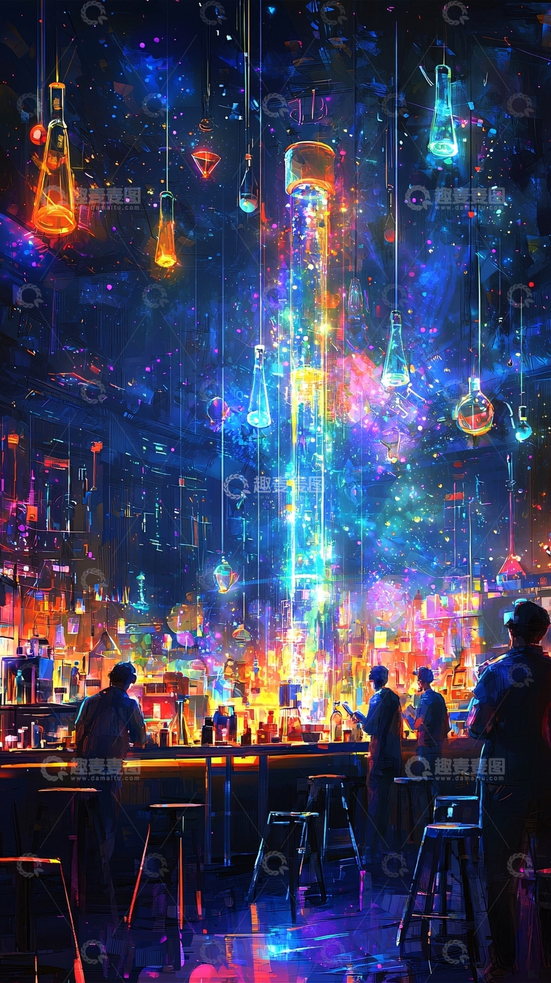 高清大图下载【趣麦麦图】宇宙酒吧