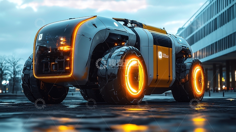 高清大图下载【趣麦麦图】未来科技感农用车