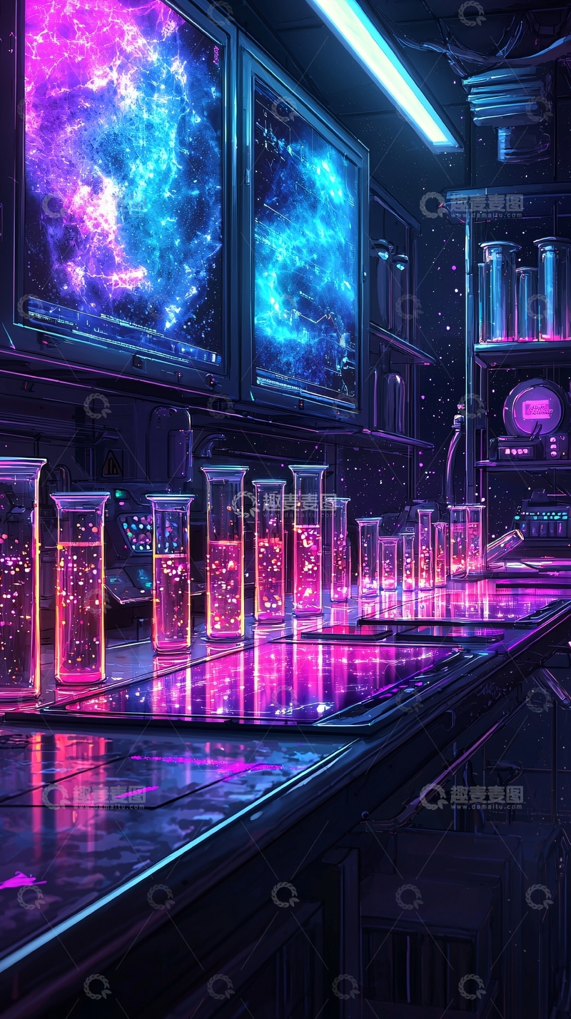 高清大图下载【趣麦麦图】未来科技实验室