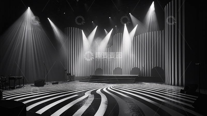 高清大图下载【趣麦麦图】黑白舞台灯光设计