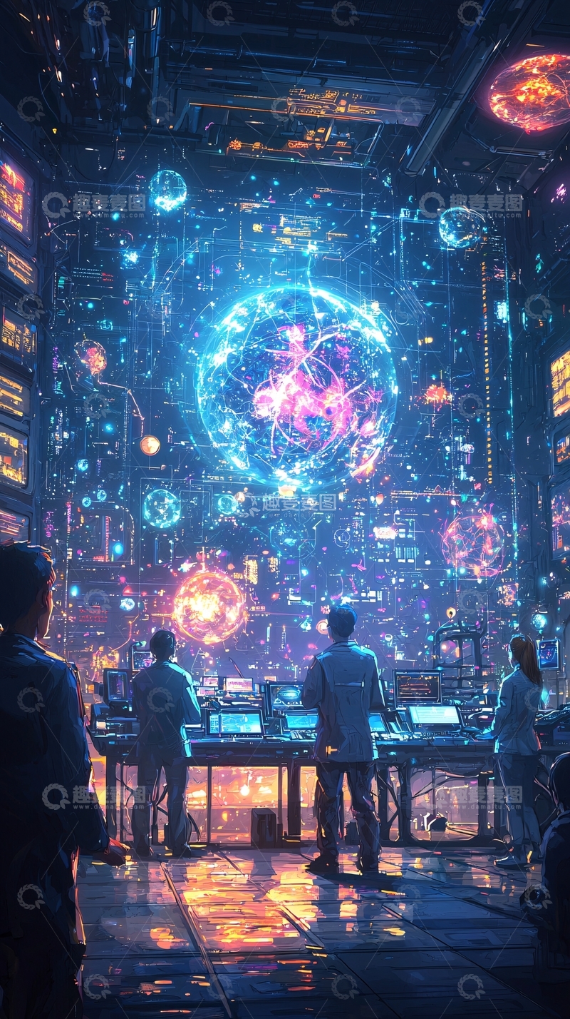 高清大图下载【趣麦麦图】未来科技实验室