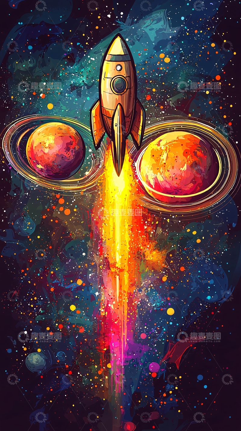 高清大图下载【趣麦麦图】太空火箭发射7