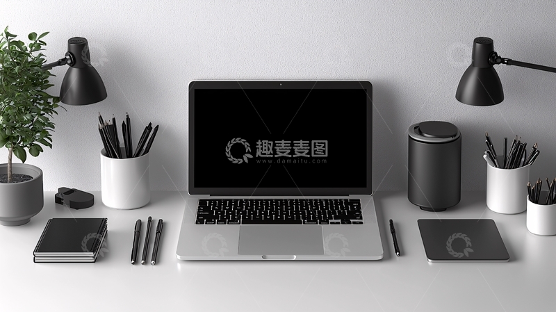 高清大图下载【趣麦麦图】极简风格办公桌