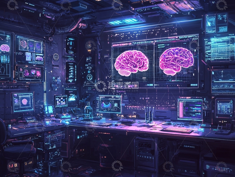 高清大图下载【趣麦麦图】未来科技感实验室