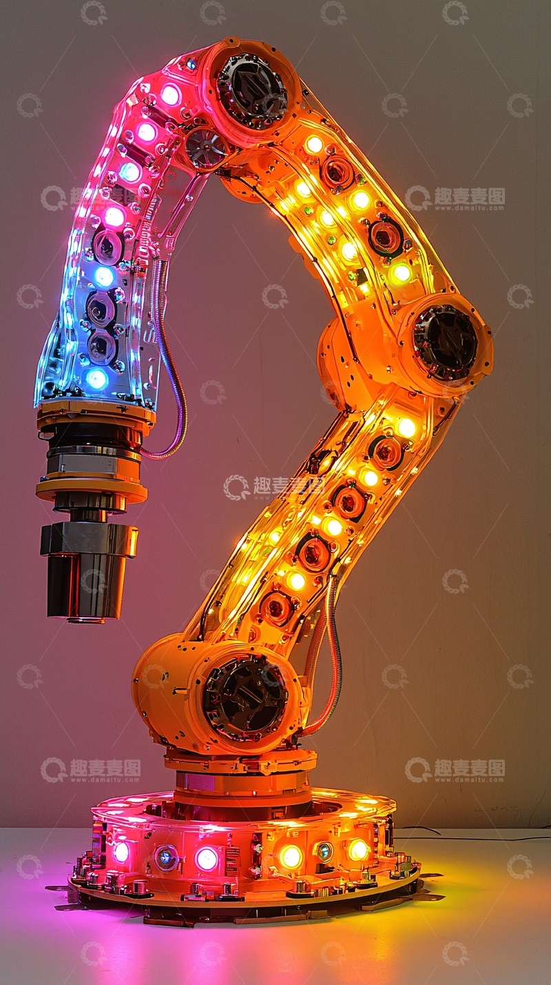 高清大图下载【趣麦麦图】彩色透明机械臂