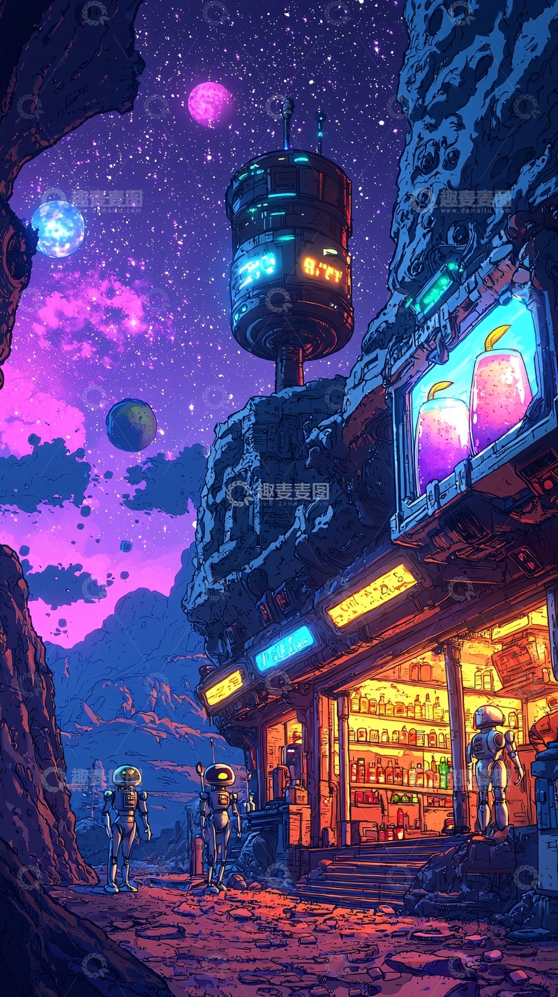 高清大图下载【趣麦麦图】科幻未来主义商店