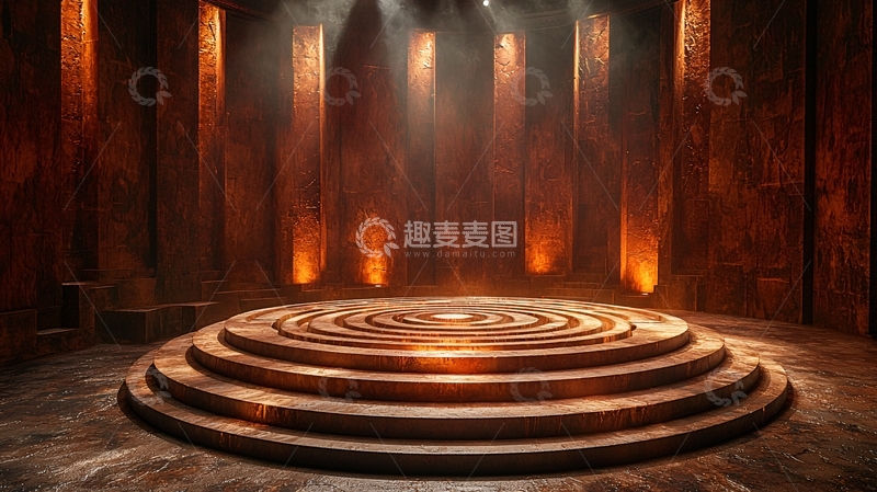 高清大图下载【趣麦麦图】黑暗哥特式圆形舞台