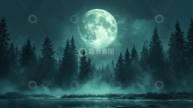 高清大图下载【趣麦麦图】月光森林
