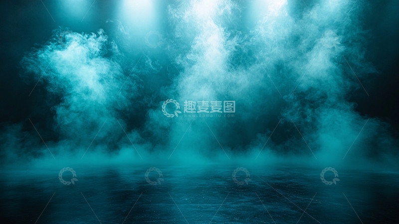 高清大图下载【趣麦麦图】蓝色烟雾背景