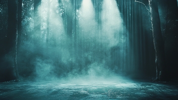 深林光束神秘场景