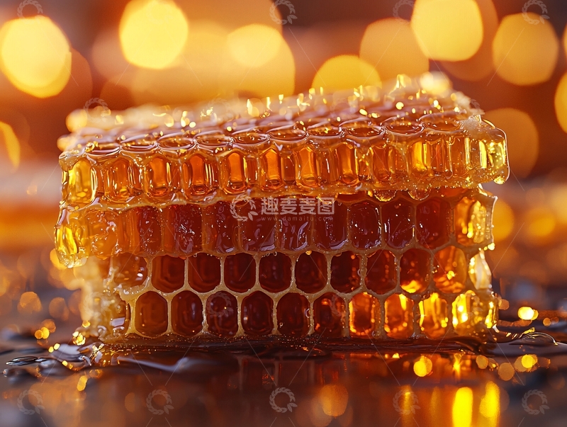 高清大图下载【趣麦麦图】蜂巢蜂蜜