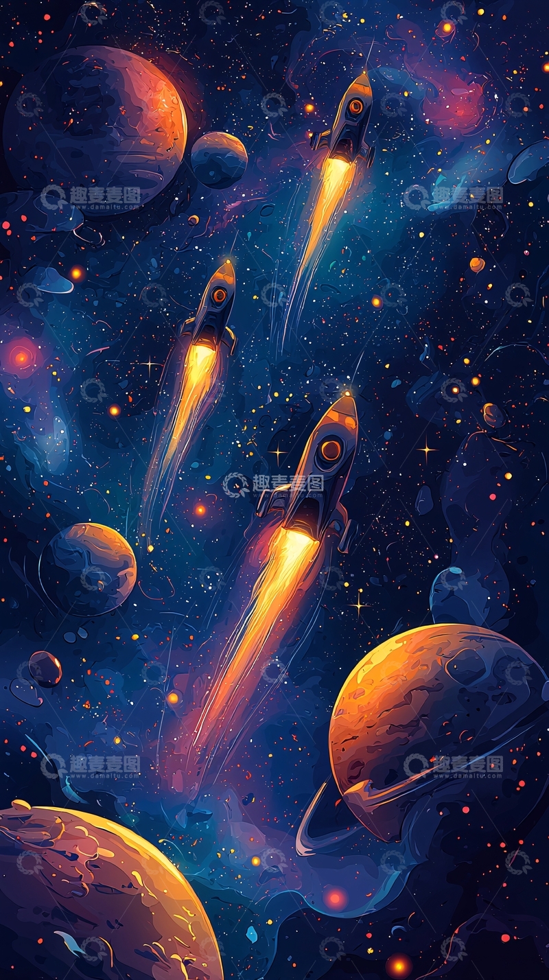 高清大图下载【趣麦麦图】宇宙飞船