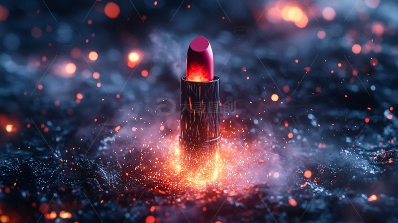 红色口红