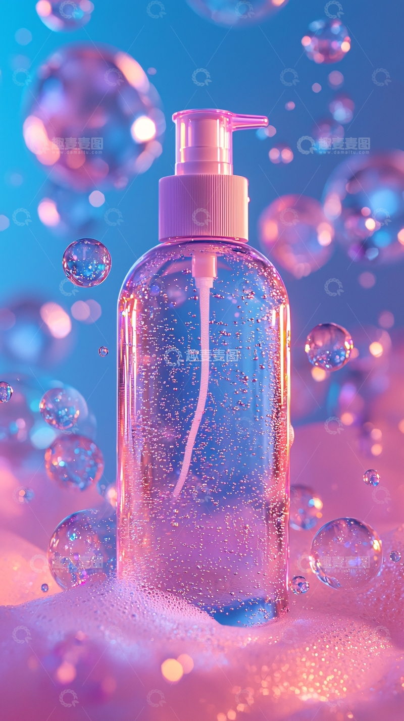 高清大图下载【趣麦麦图】梦幻泡泡洗手液