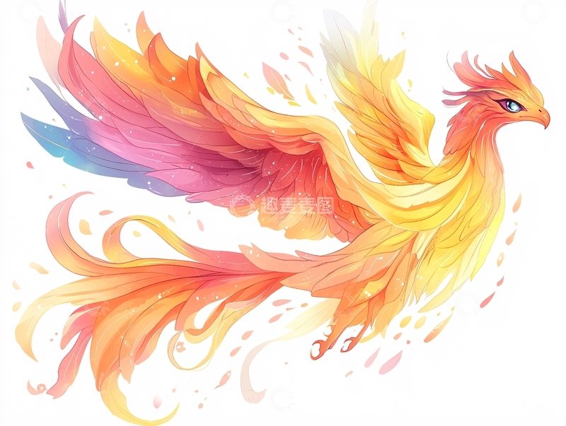 高清大图下载【趣麦麦图】彩色凤凰