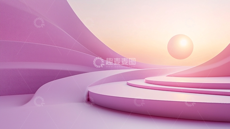 高清大图下载【趣麦麦图】粉色抽象背景
