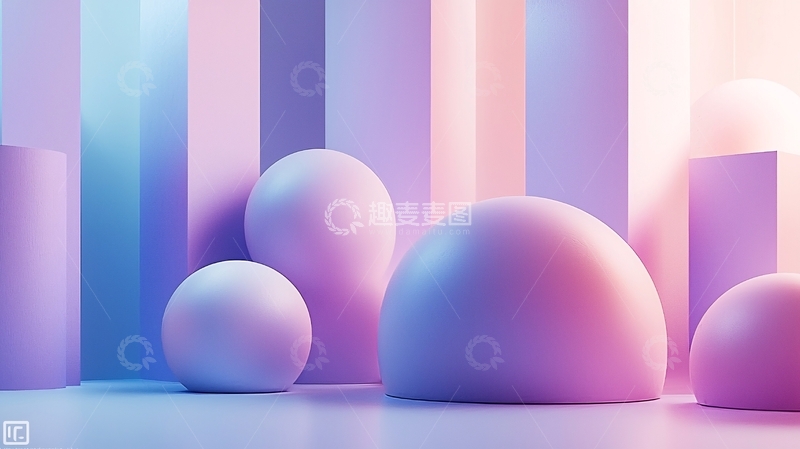 高清大图下载【趣麦麦图】极简几何彩色背景