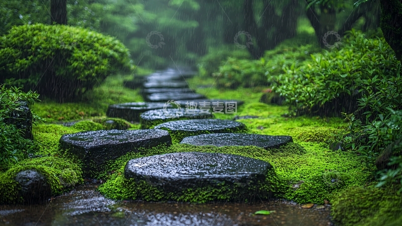 高清大图下载【趣麦麦图】青苔小径