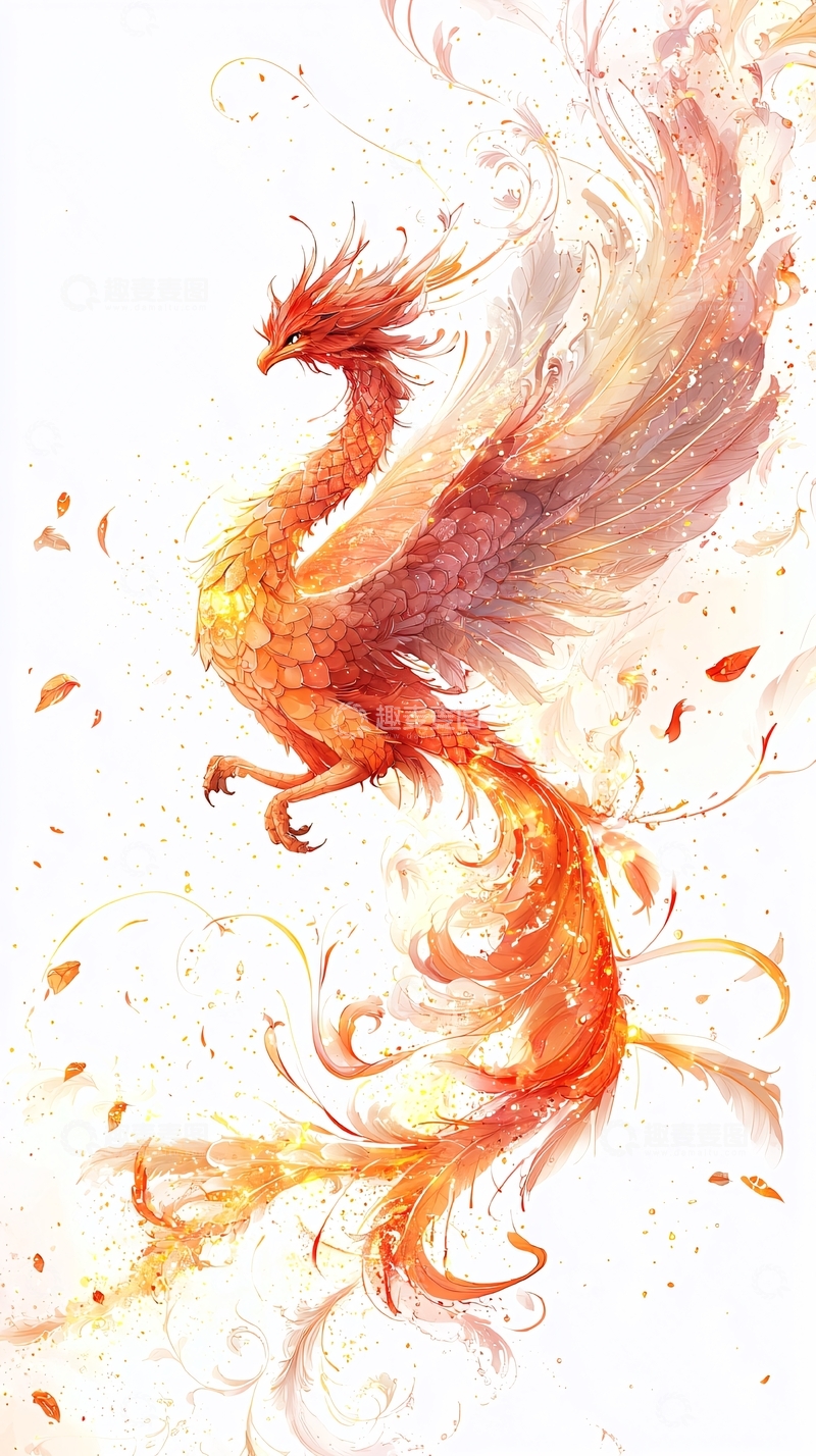 高清大图下载【趣麦麦图】火焰凤凰