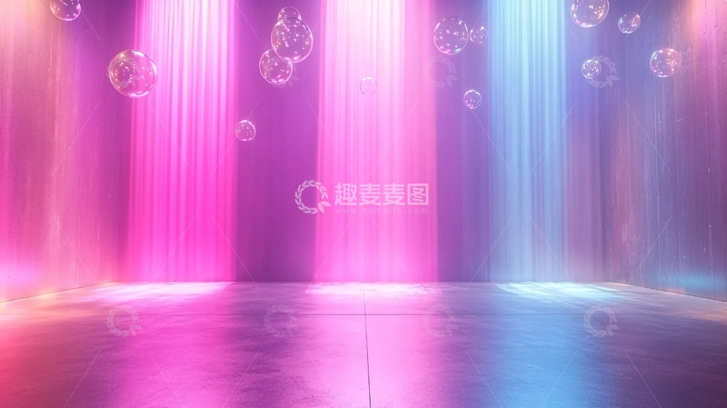 高清大图下载【趣麦麦图】梦幻泡泡光效背景