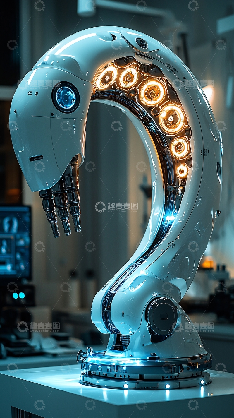 高清大图下载【趣麦麦图】未来科技感机器人