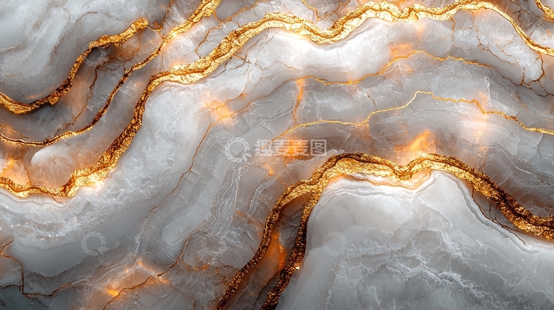 高清大图下载【趣麦麦图】金色纹理大理石背景