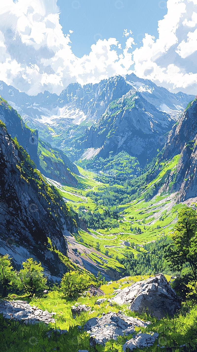 高清大图下载【趣麦麦图】山谷