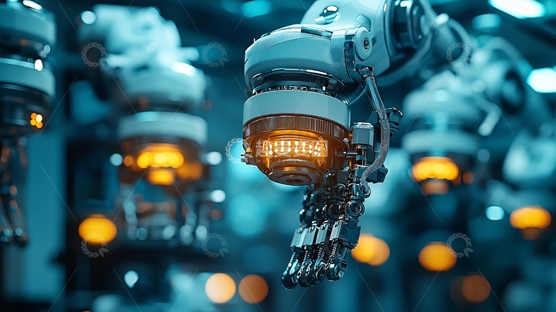 高清大图下载【趣麦麦图】未来科技感工业机器人